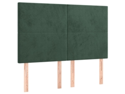 Conjunto 1 Cabeceira Vidaxl Verde Veludo (144 X 5 X 128 Cm)