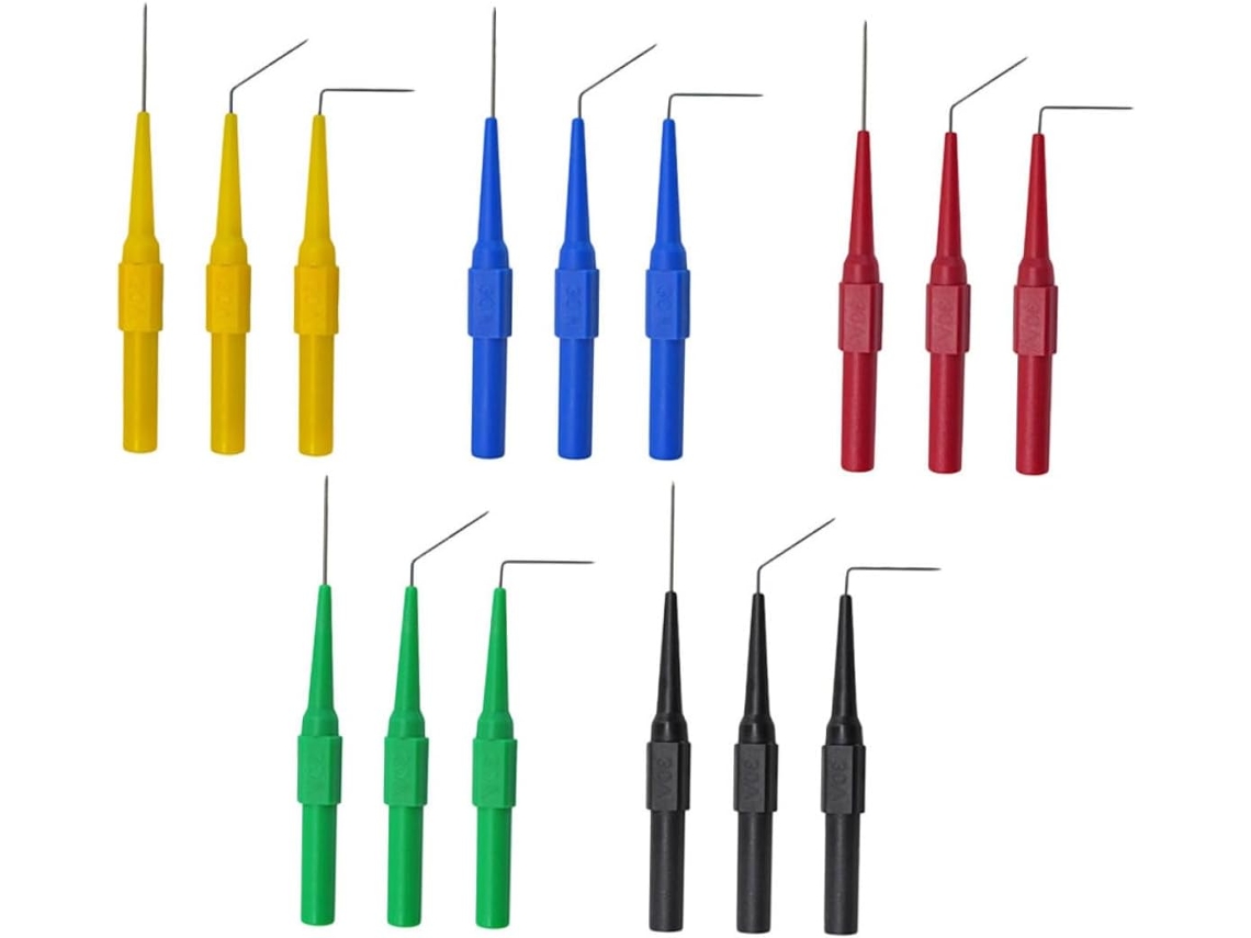 Conjunto De 15 Agulhas Ultrafinas Coloridas Para Fios Elétricos, Ideais Para Manutenção Automotiva.