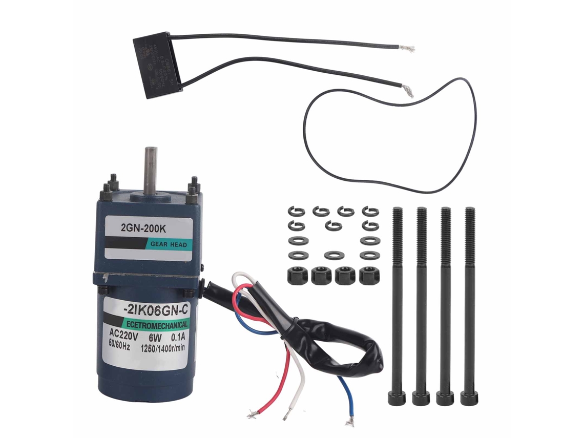 Motor de Engrenagem Micro 6W AC220V com Caixa de Velocidade Fixa