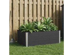 Vidaxl Canteiro De Jardim Elevado Preto 150 X 100 X 54 Cm