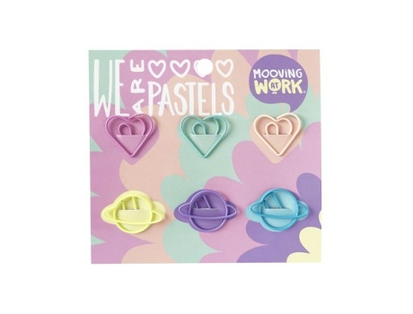 Livro Blister 6 Clips Pastel Con Formas Maw Pastel De Desconocido (espanhol)