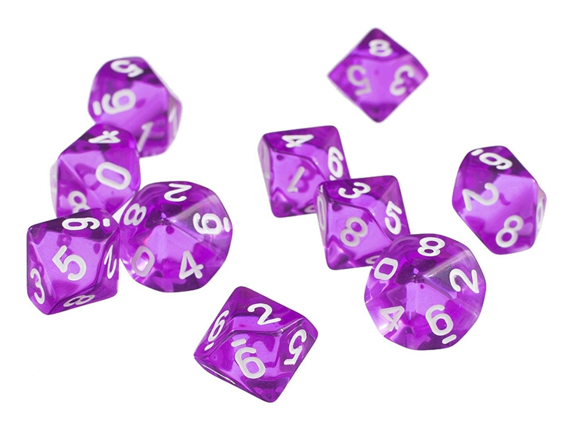 Conjuntos de dados de plástico D10 para Purpleslowmoose