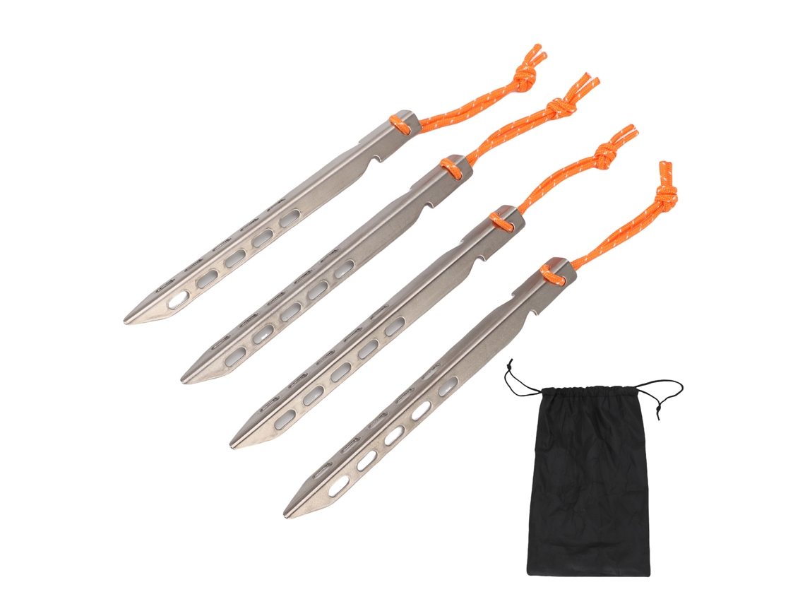 Tenda Ti Alli com Corda Estacas 4pcs Prata