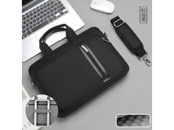 Bolsa Para Laptop Dupla Camada à Prova De Choque E Água, Bolsa De Ombro, Pasta, Bolsa Para Notebook, Preta 15/16 Polegadas Yunzii