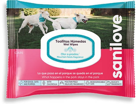 Toalhitas para Cães  Sanilove Wipes Nature Fun Perfume