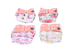Primerox 4 Fraldas de Pano Ajustáveis Laváveis Reutilizáveis para Bebês Meninos e Meninas