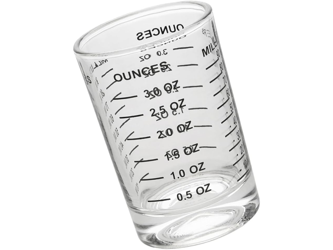 Caneca Medidora De Vidro 90ml Para Café E Leite Escala