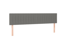 Cabeceira de cama 2 peças em tecido 90x5x78/88 cm Cinzento Dark MAISON EXCLUSIVE