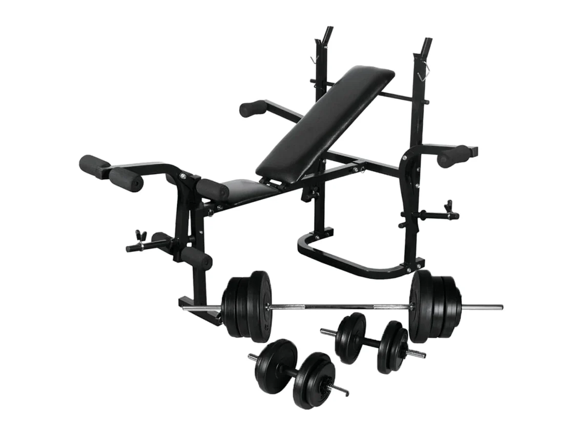 Workout Bench, Workout Benches Vidaxl Preto Aço