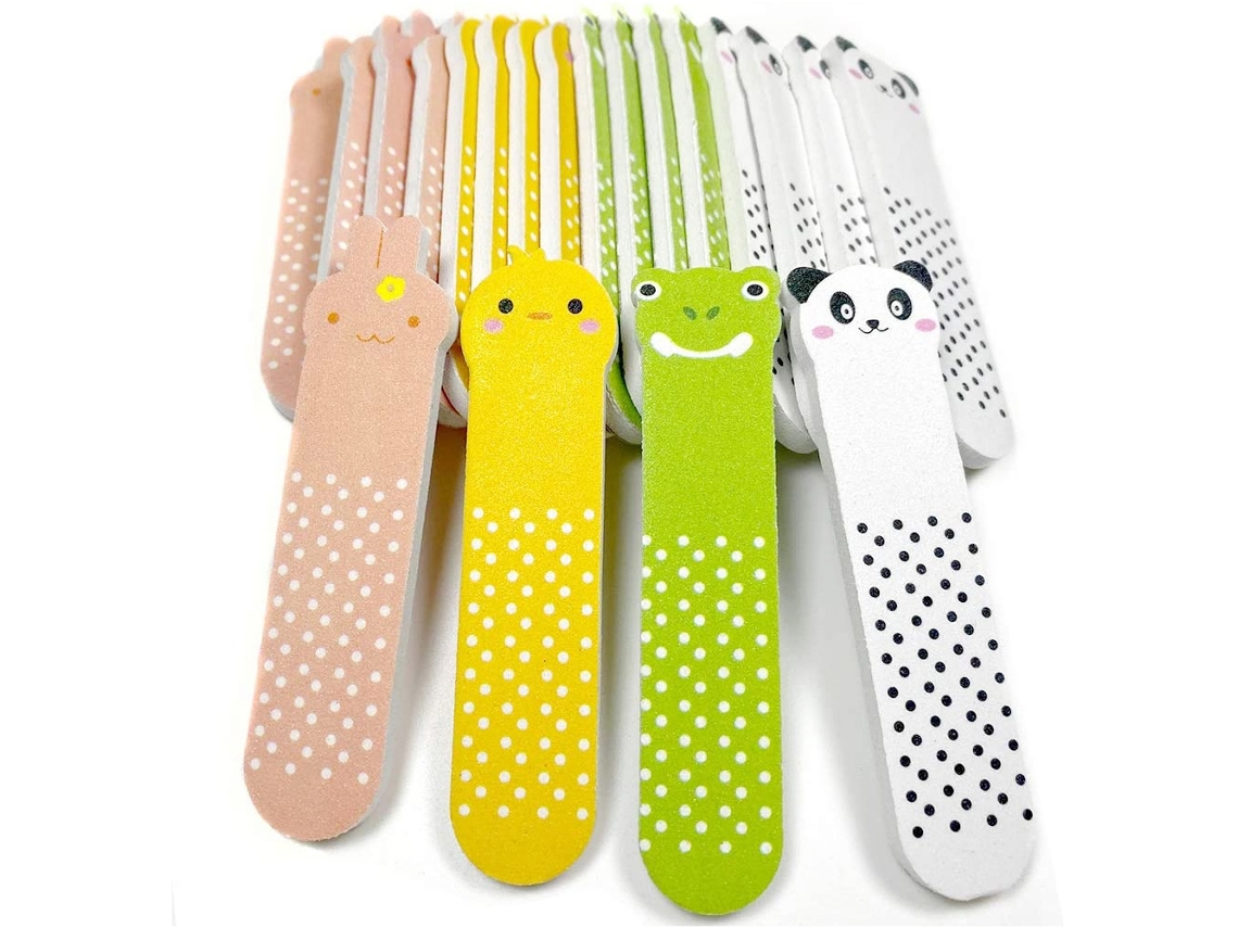 50 Lixas Mini de Animais Fofos Esponja para Manicure para Arte de Unhas NEVEANCE