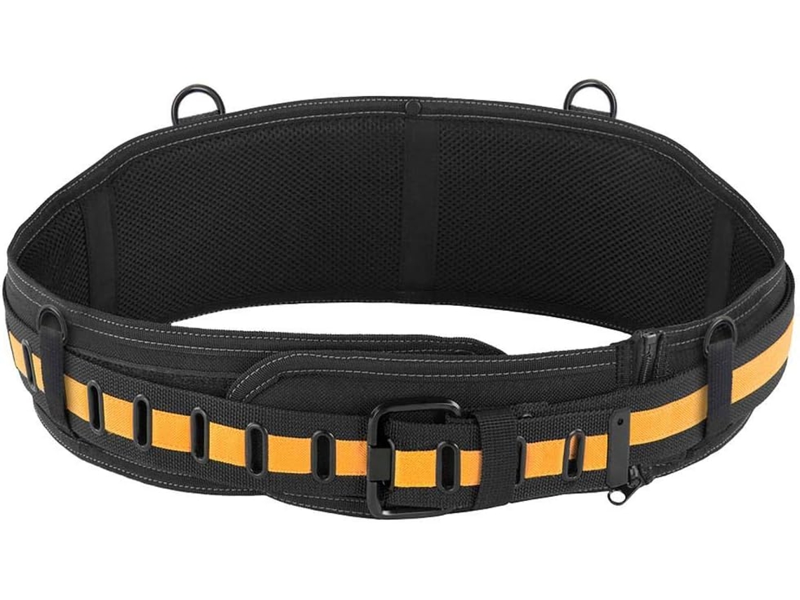 Toughbuilt Cinturão De Trabalho Tb-ct-40p Ajustável 32-48 Polegadas Com Fivela De Aço E Acolchoado Com Zíper