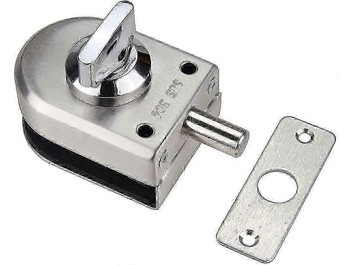 Fechadura De Segurança Antifurto Para Porta Vidro, Em Aço Inoxidável, Com Abertura/fechamento 10 A 12 Mm.