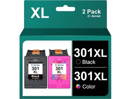 Cartuchos De Tinta Remanufaturados Coloran 301xl Preto E Cor Compatível Com Envy 4500 Pacote De 1