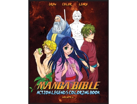 Livro Manga Bible Action Legends Vol 2 Coloring Book De Ortiz, Javier Et Al. (inglês)