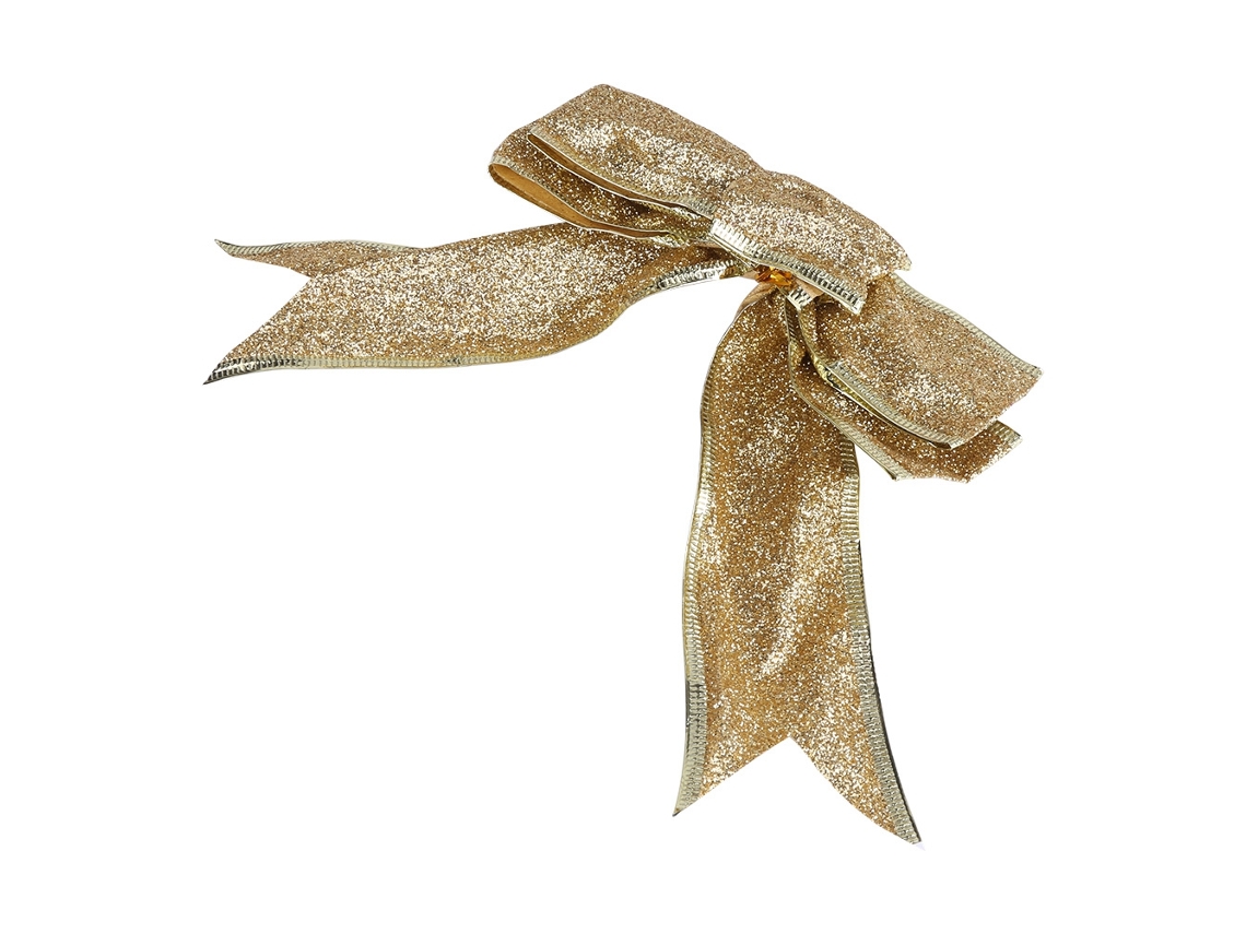Enfeite De Natal Glitter Dourado Eoocoo