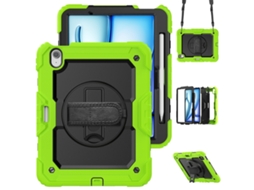 Capa Para Ipad Air 11 2026/2025/2024 11 Polegadas À Prova De Choque,com Suporte E Alça De Ombropreto + Verde-amarelo