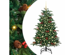 Árvore De Natal Artificial Com Luzes Led Vidaxl Verde Pvc (150 Cm)