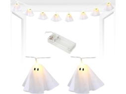 Kit Fantasma Iluminado Guirlanda Iluminada