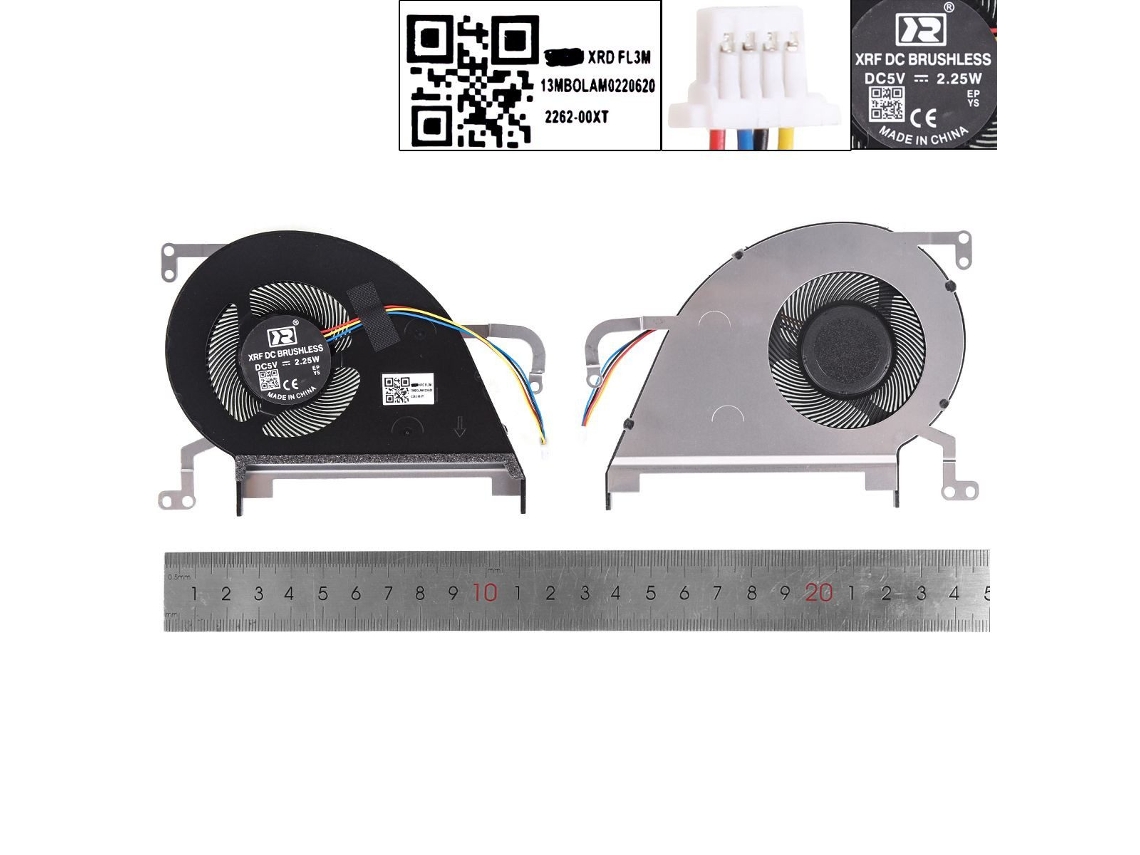 Ventilador para laptop Asus S5300u, S5300f, X530ux, compatível com OEM.