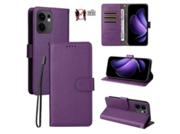 Capa Carteira De Couro Com Textura De Lichia E Bloqueio Rfid Para 3 Cartões, Compatível Com Oppo Reno13 F 4g/5g.