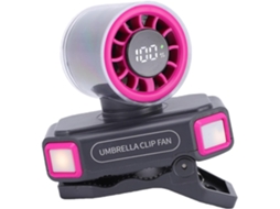 Ventilador De Cintura Com Clipe, 100 Velocidades Ajustáveis Com Visor Digital, Para Praia E Carro, Cinza