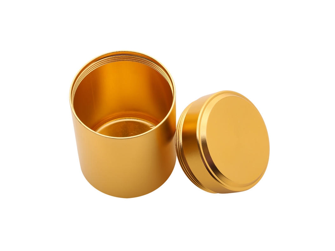 Mini Caixa de Chá de Metal, Recipiente Pequeno e Portátil MDUG (dourado)