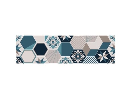 Backsplash adesivo para telha de alumínio Exa - L. 20 x l. 90 cm - Azul