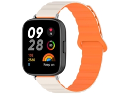 Bracelete para Redmi Watch 3 XIAOMOYU em silicone magnético brilhante laranja estrela