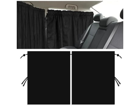 Cortinas Divisórias para Carro 140X80Cm Removível Para-Sol Janela Lateral com Tira Adesiva U9841 E.F.CONNECTION