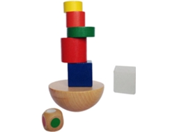 Jogo De Equilíbrio Madeira Colorido Para Crianças, Brinquedo Empilhar
