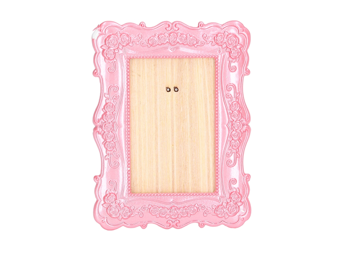 Mali quadro de Foto Miniatura 1:12 para Casinha de Bonecas Diy Decor Acessório Rosa