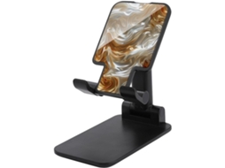 Suporte Dobrável E Ajustável Para Celular, Ideal Para Mesa Cores Pérola E Caramelo