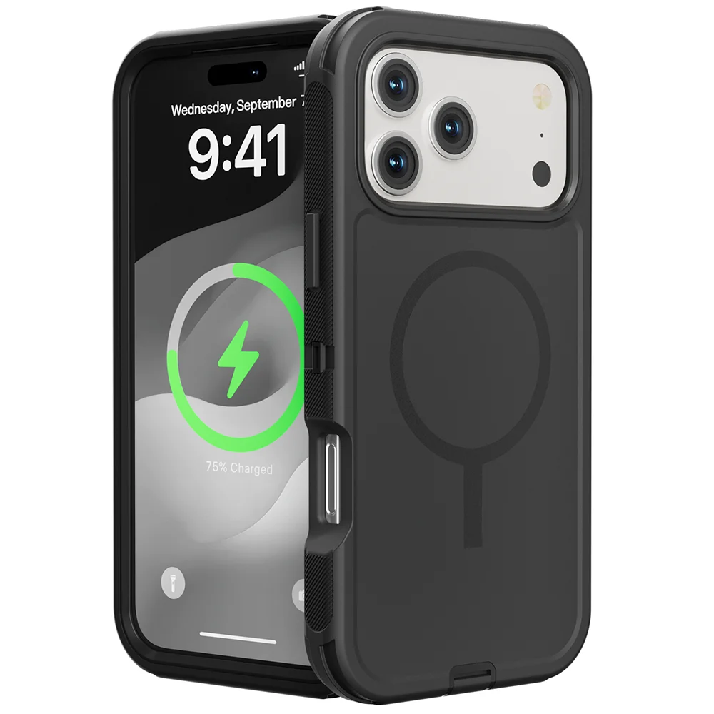 (preto, Iphone 13) Capa Para Celular, Compatível Com Fixação Magnética Magsafe, Capa Protetora À Prova De Choque.