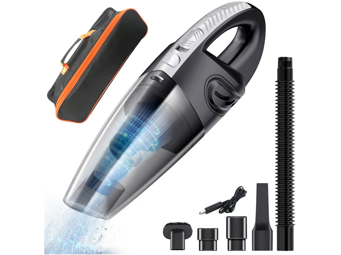 Aspirador de mão CZHHMART, sem fio, seco e molhado, 4500pa, com bolsa de armazenamento