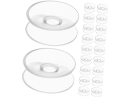 Kallory Conjunto De 20 Ventosas Dupla Face Em Pvc Com Poder Sucção Reforçado Para Superfícies Vidro E Metal