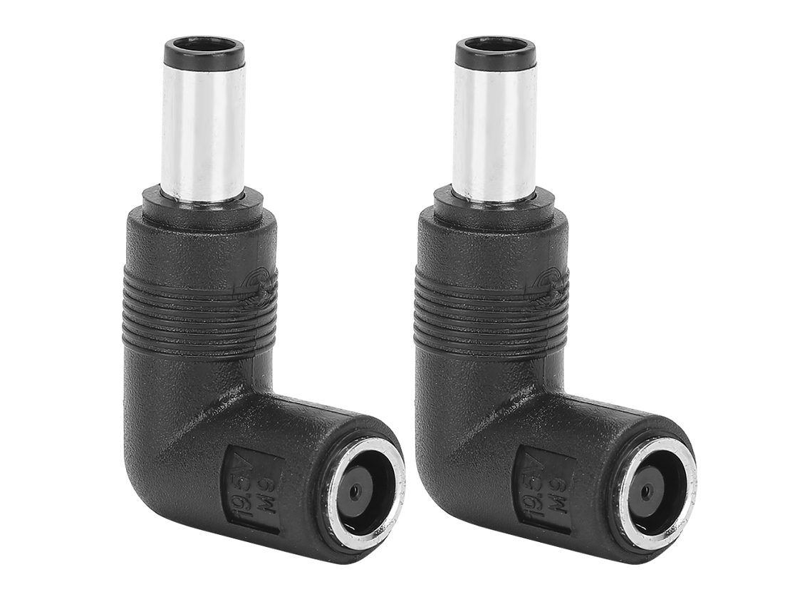 2 Adaptadores Hp/dell Hembra a Macho Rectos a Codo de 7,4 X 5,0 Mm
