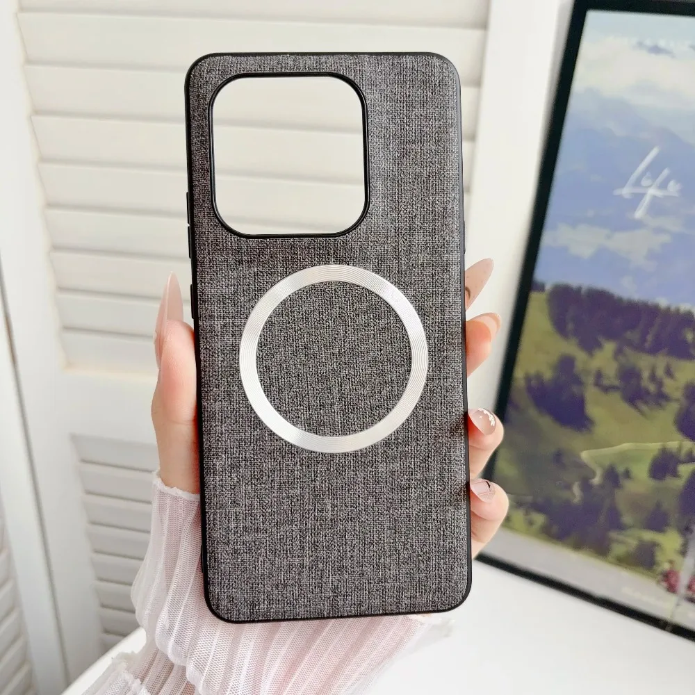 (cinza, Motorola Edge 60 Fusion) Capa Rígida De Couro Resistente A Impactos Para Celulares, Compatível Com Magsafe.