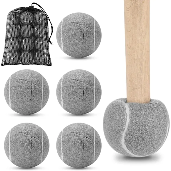 12 Bolas de Tênis Pré, Cortadas para Cadeiras de Balanço, Protetor de Piso para Pés Cadeira com Bolas Tênis BRILVIBERA