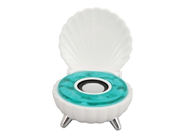Aetheria altavoz Bluetooth com Luz Noturna Ondas de Água Forma de Concha para Interior Branco