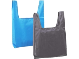 Conjunto de 2 Sacolas de Compras Reutilizáveis, Laváveis, Ecológicas, em Nylon, Dobráveis ​​e Ideais para Uso Diário GOKOCO