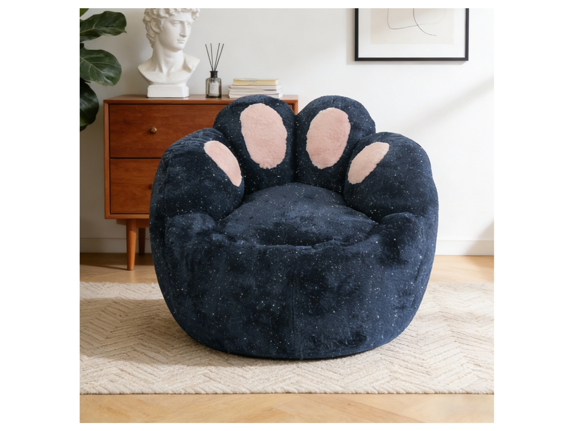 Sofá Relax Individual - Design Escultural Com Contornos Curvos - Azul