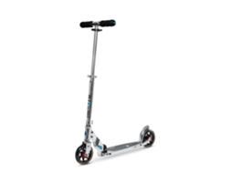Patinete Speed ​​prata Ajustável, Com Amortecimento E Dobrável. Micro