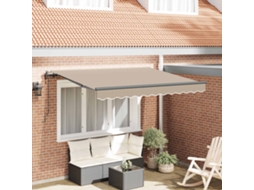 Vidaxl Toldo Retrátil Bege 350 X 200 Cm Tecido
