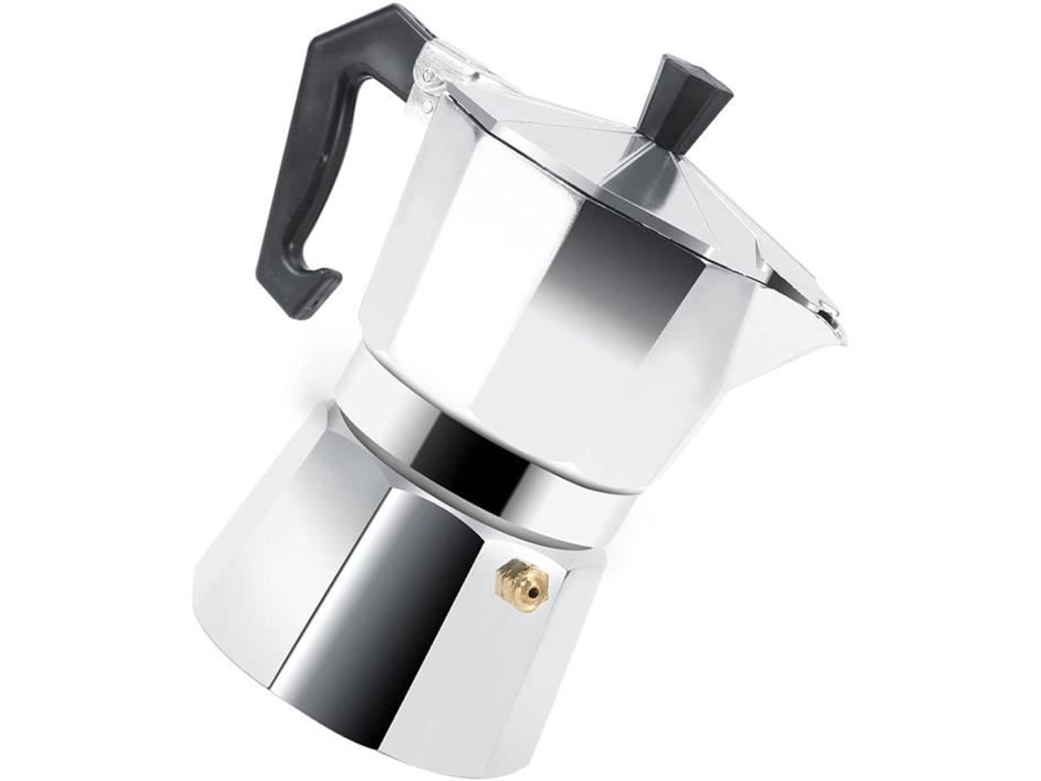 Moka Pot Maker Fogão Coador de Café 3 6 9 12 Copos de Alumínio Tipo Italiano Durável Cafeteira com Tampa para Cof 856