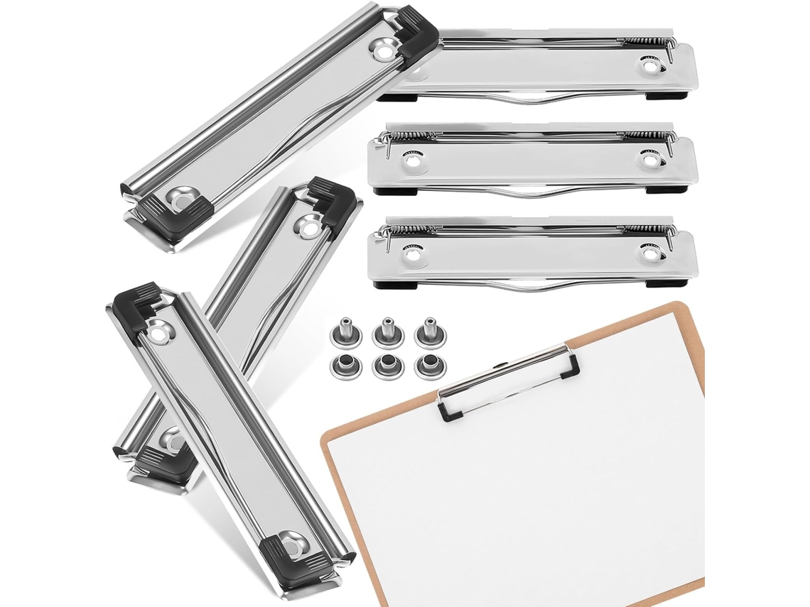 Clipes De Metal Luxshiny 12cm Para Prancheta, Com 10 Peças E 30 Pregos Para Fixação Em Placas Rígidas Fixadores