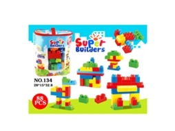 Ats 88 Peças de Blocos de Construção Coloridos para Crianças, Brinquedo Educatsivo Diy de Plástico com Quebra cabeça