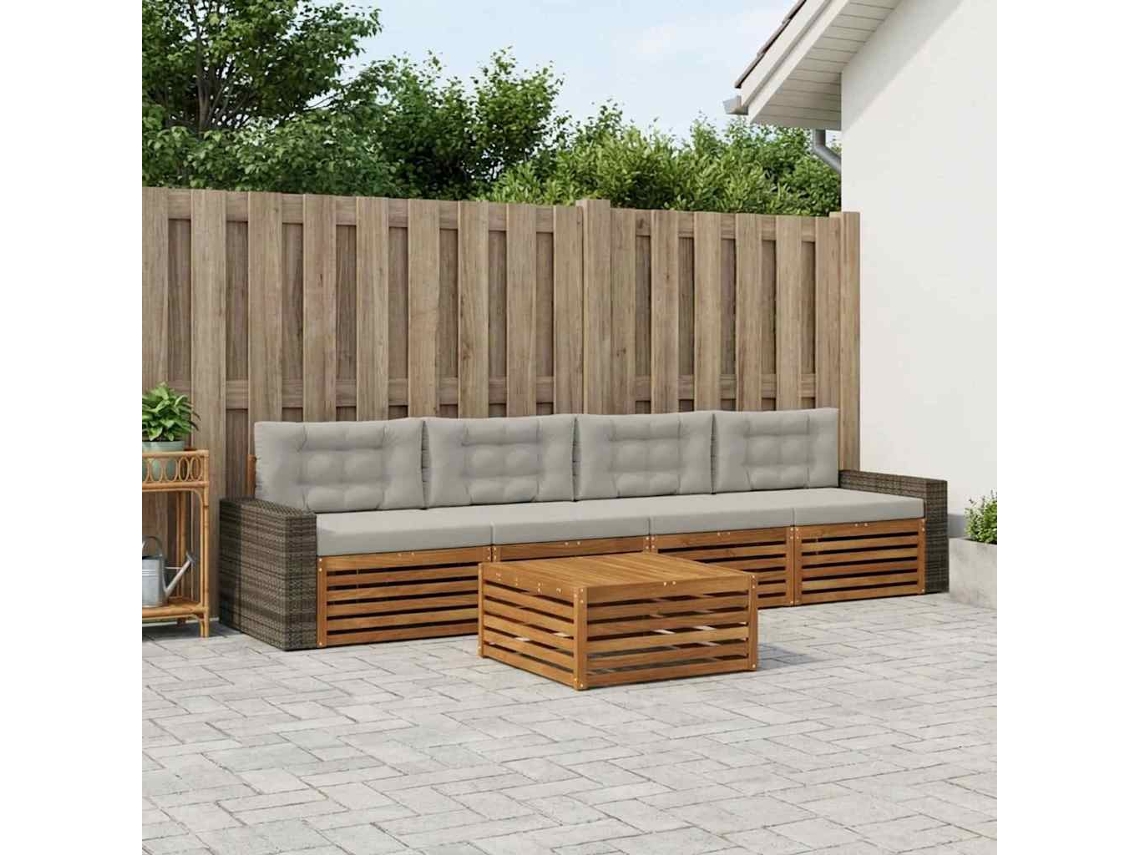 Vidaxl Conjunto De Sofás Para Exterior 5 Unid.