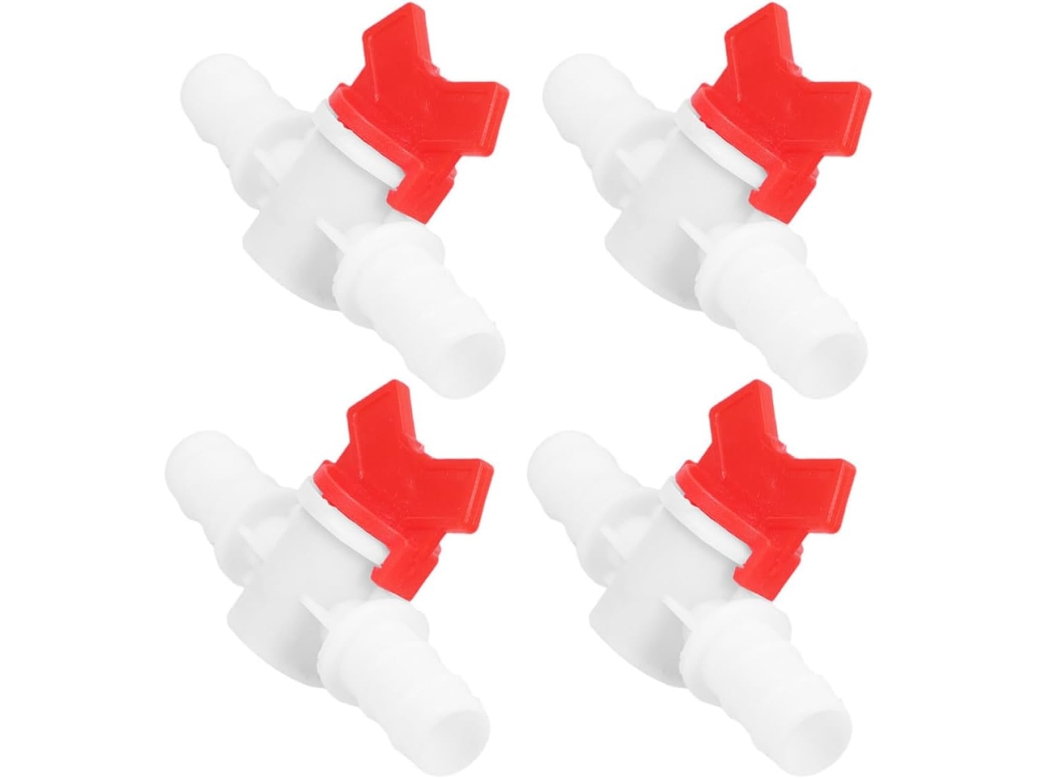 Conjunto De 4 Válvulas Fechamento Para Mangueira Jardim Em Plástico