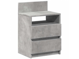 Bedside Cabinet, Bedside Cabinets Vidaxl Cinzeto Madeira Processada (n/a)
