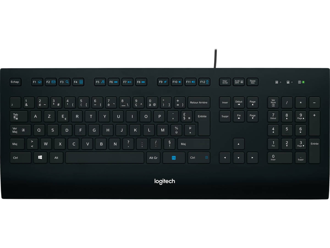 Teclado LOGITECH K280e (Com Cabo - Layout Francês - Teclado Numérico)